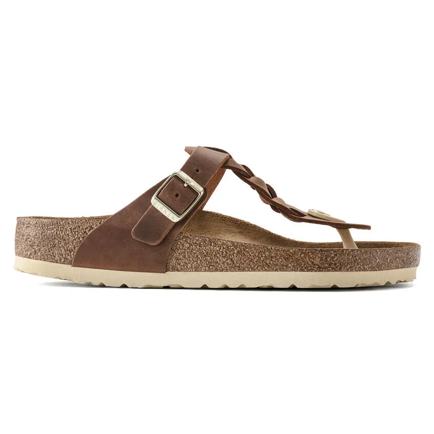 1021355 Gizeh Braided Oiled Leather Cognac