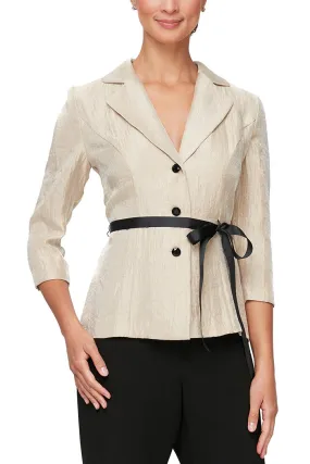 Alex Evenings Button Front Blouse with Tie Belt - Wholesale