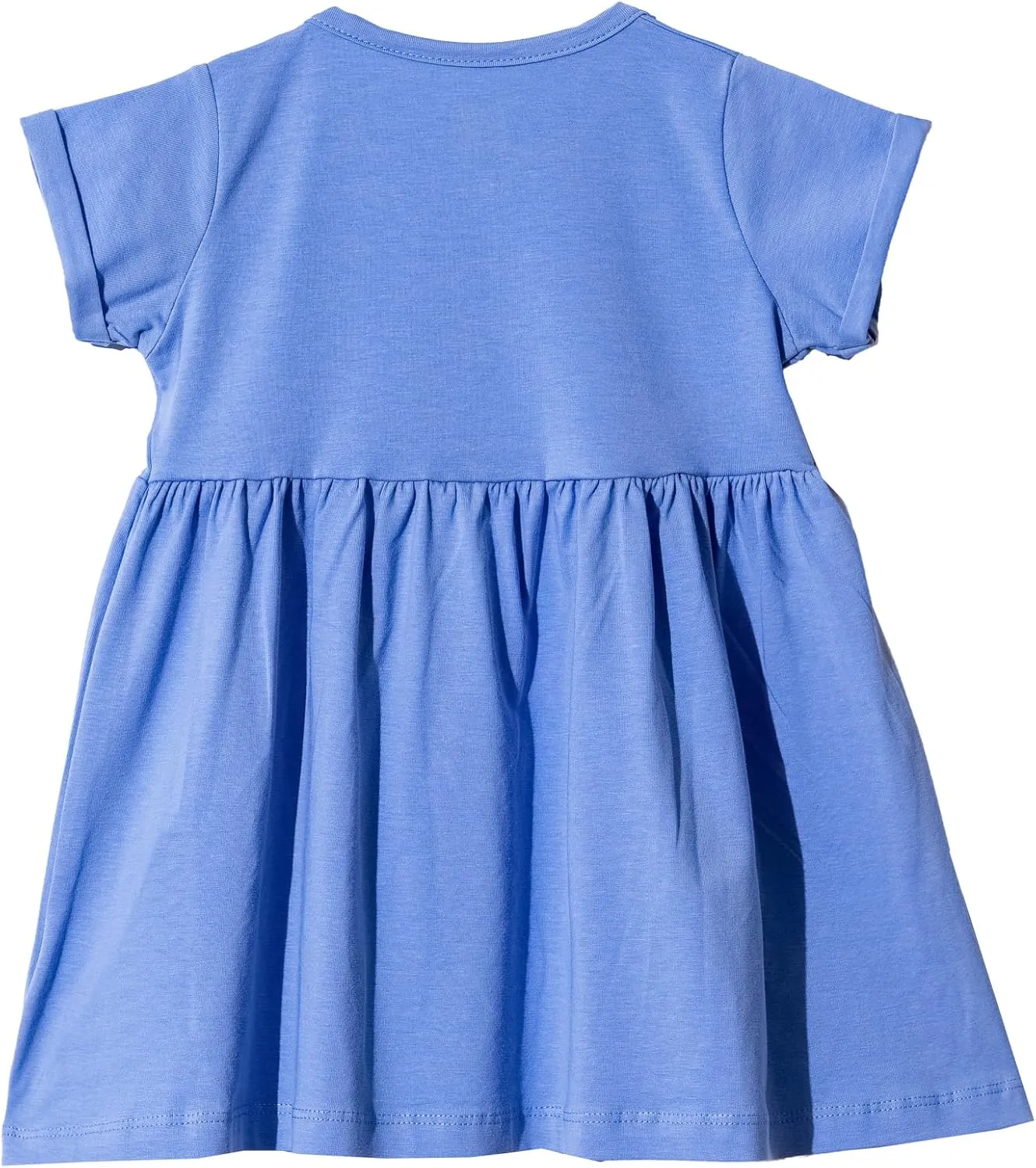 Baby and Toddler Girl Dress Short Sleeve Buttoned Collar for 3 Months to 5T Size Soft Cotton Baby Girl Dress
