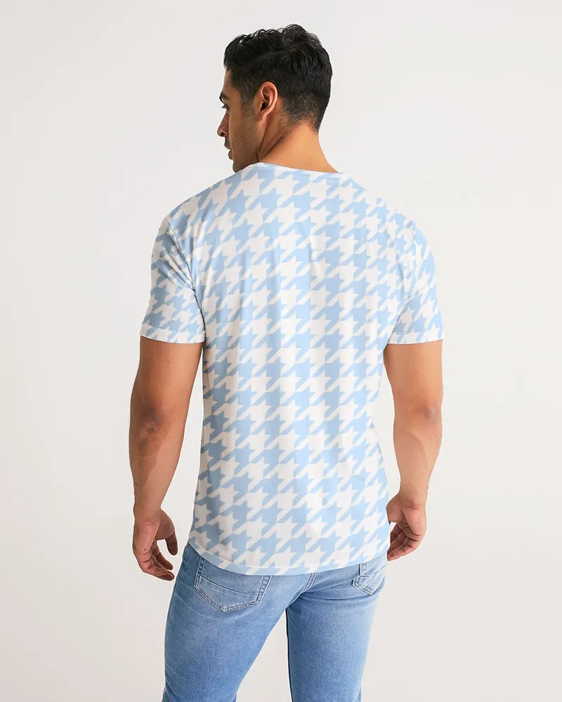 Baby Blue Large Houndstooth Men's Tee
