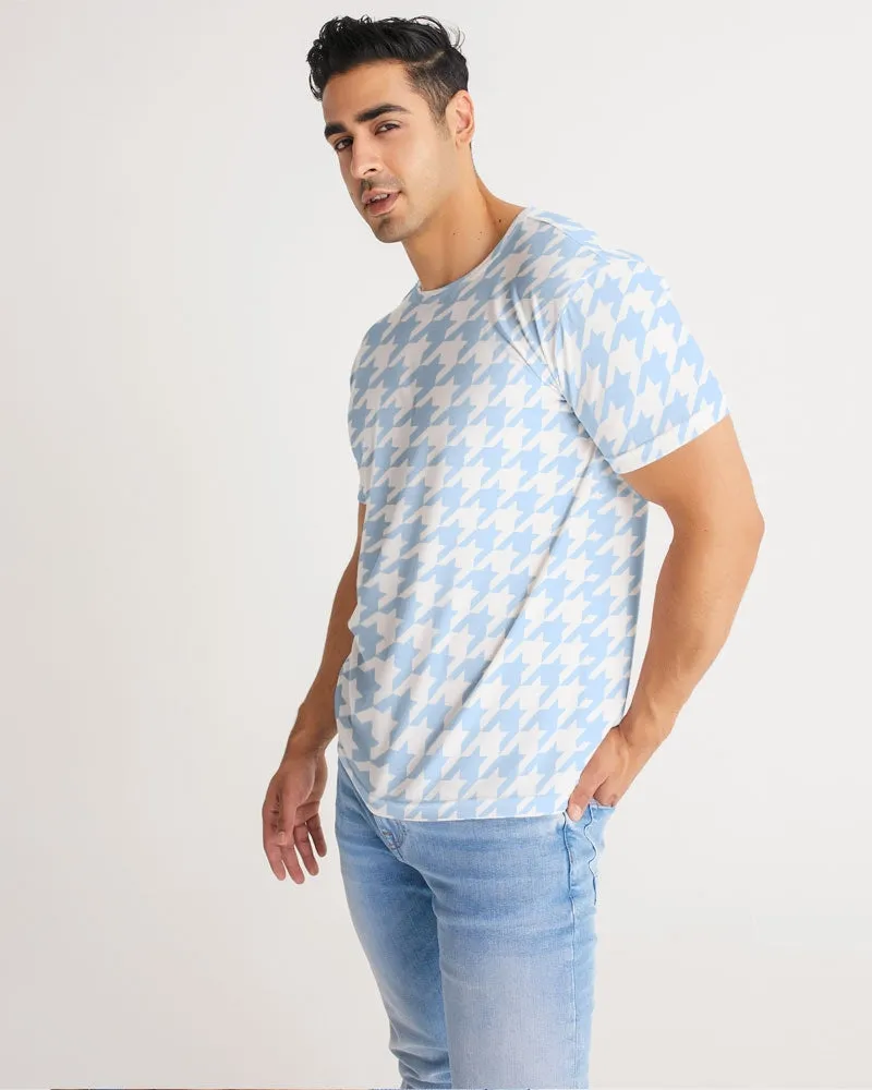 Baby Blue Large Houndstooth Men's Tee