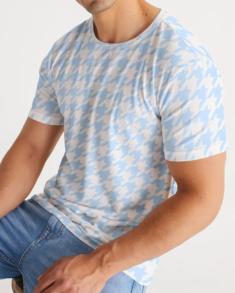 Baby Blue Large Houndstooth Men's Tee