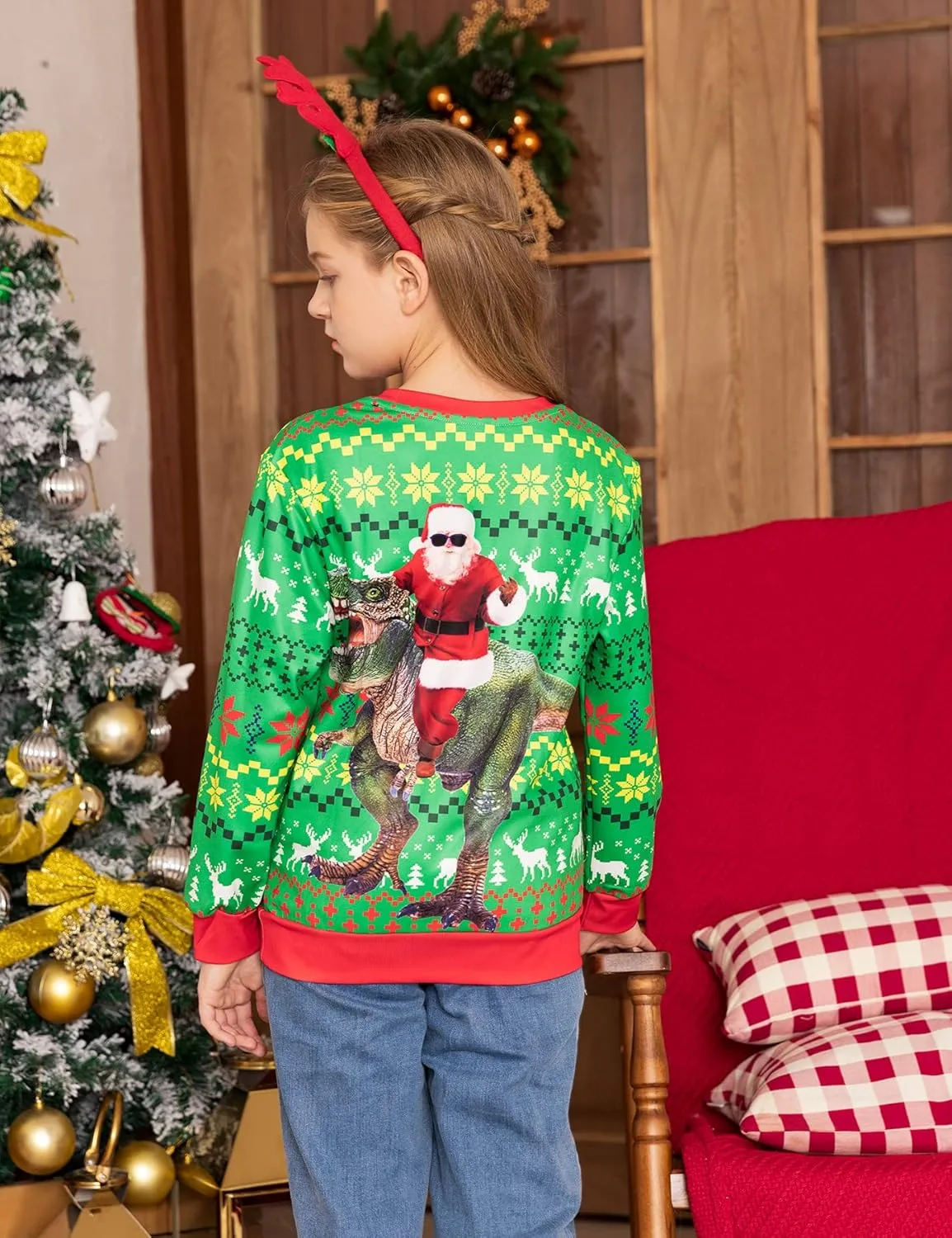 BFUSTYLE Boy Girl Ugly Christmas Sweatshirt Kids Fleece Cool Xmas Pullover 4-16 Years