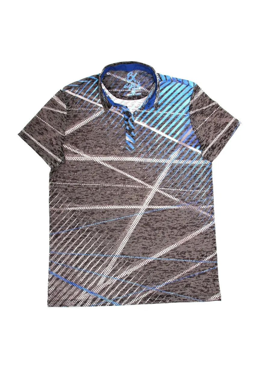 Black Print Polo Shirt