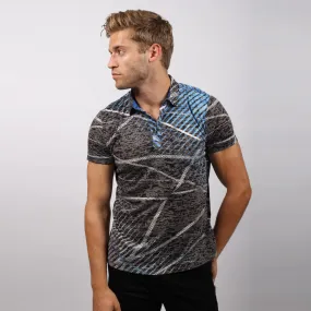 Black Print Polo Shirt