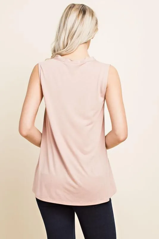 Blushing for You V-Neck Blouse
