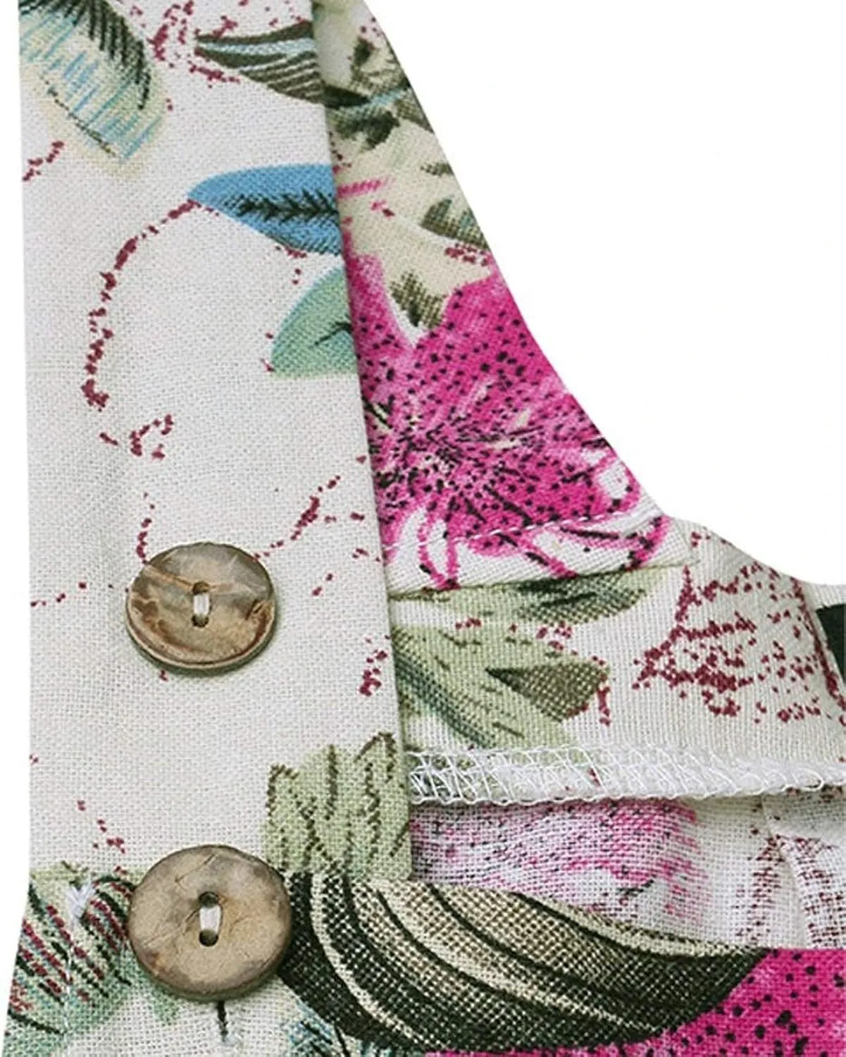 Boho Jumpsuit for Women Cotton Linen Overalls 2025 Summer Patchwork Print Wide Leg Plus Size Rompers with Pockets