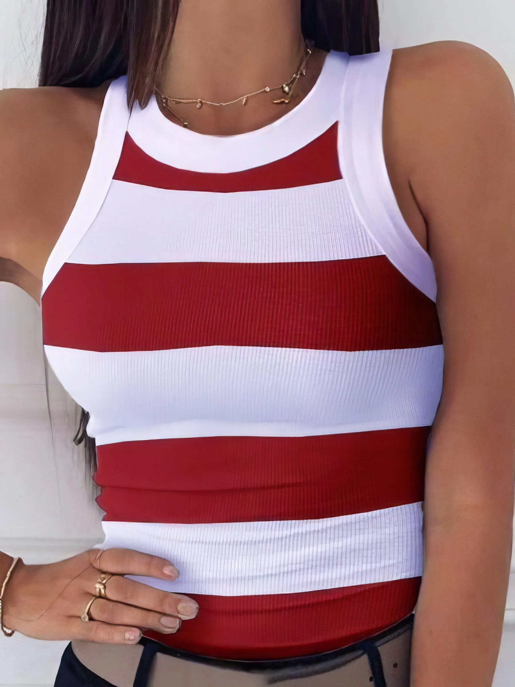 Breathable Striped Tank