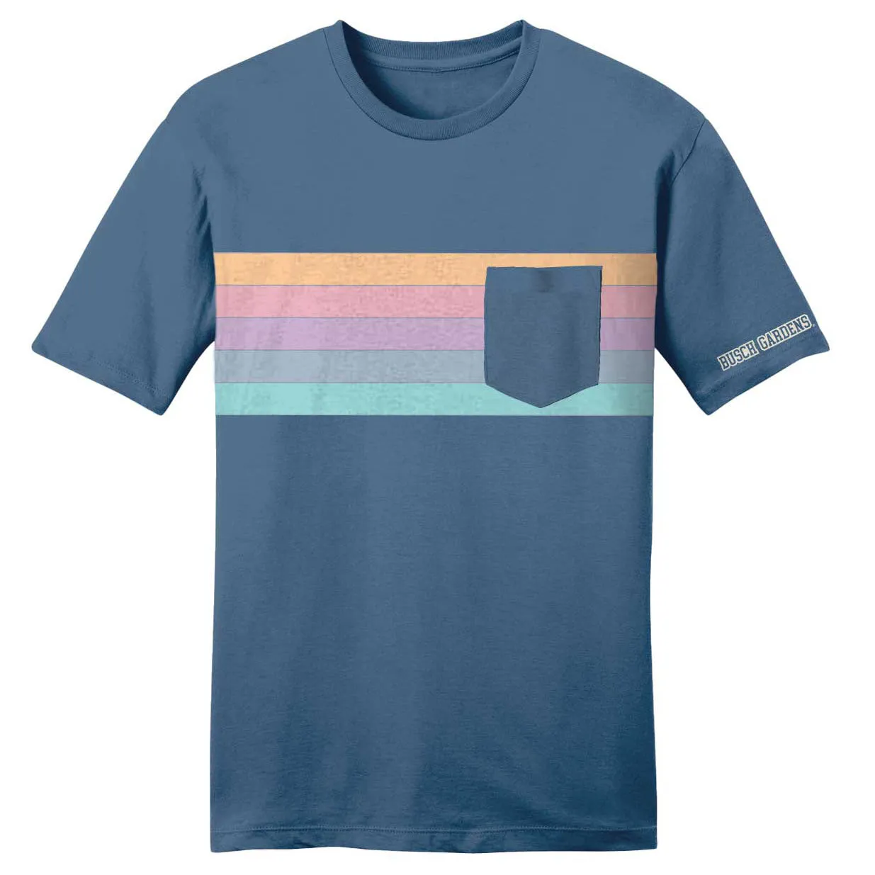 Busch Gardens Pastel Rainbow Multi Adult Tee