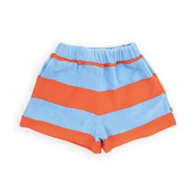 Carlinq Striped Girls Shorts- Red/Blue