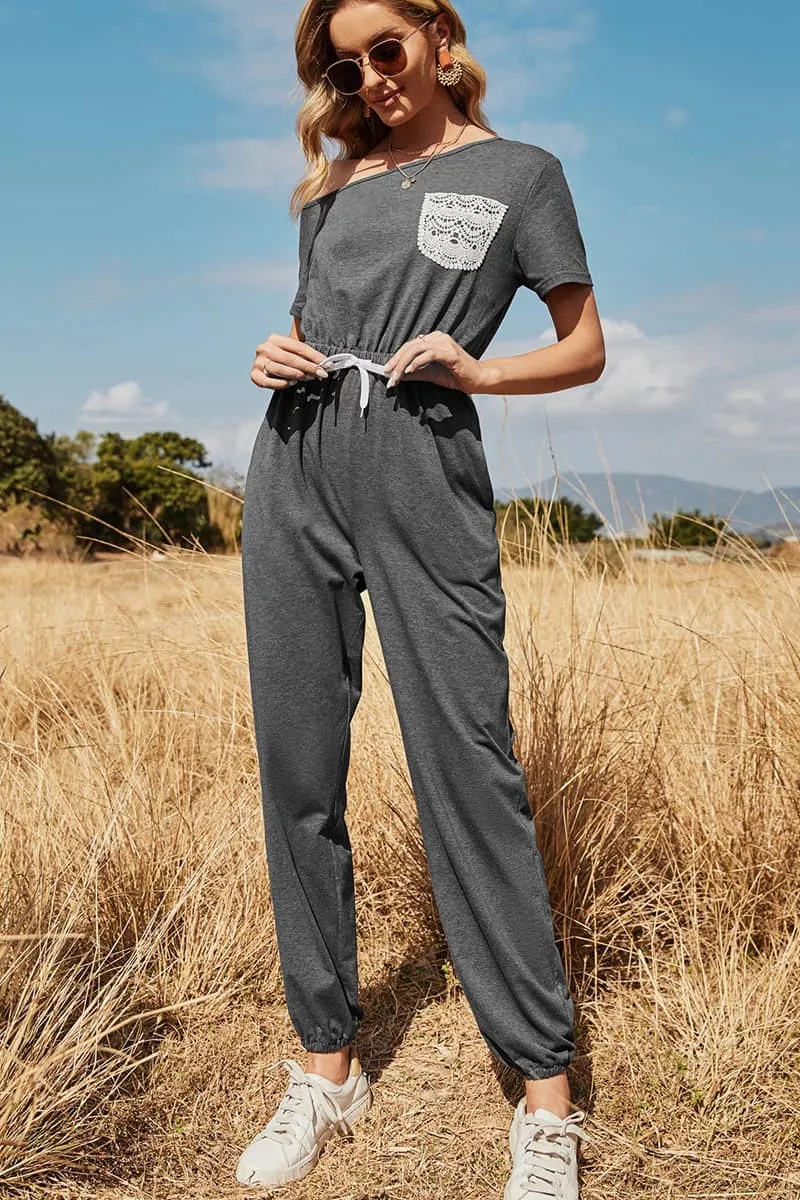 Casual loose-fit jumpsuit