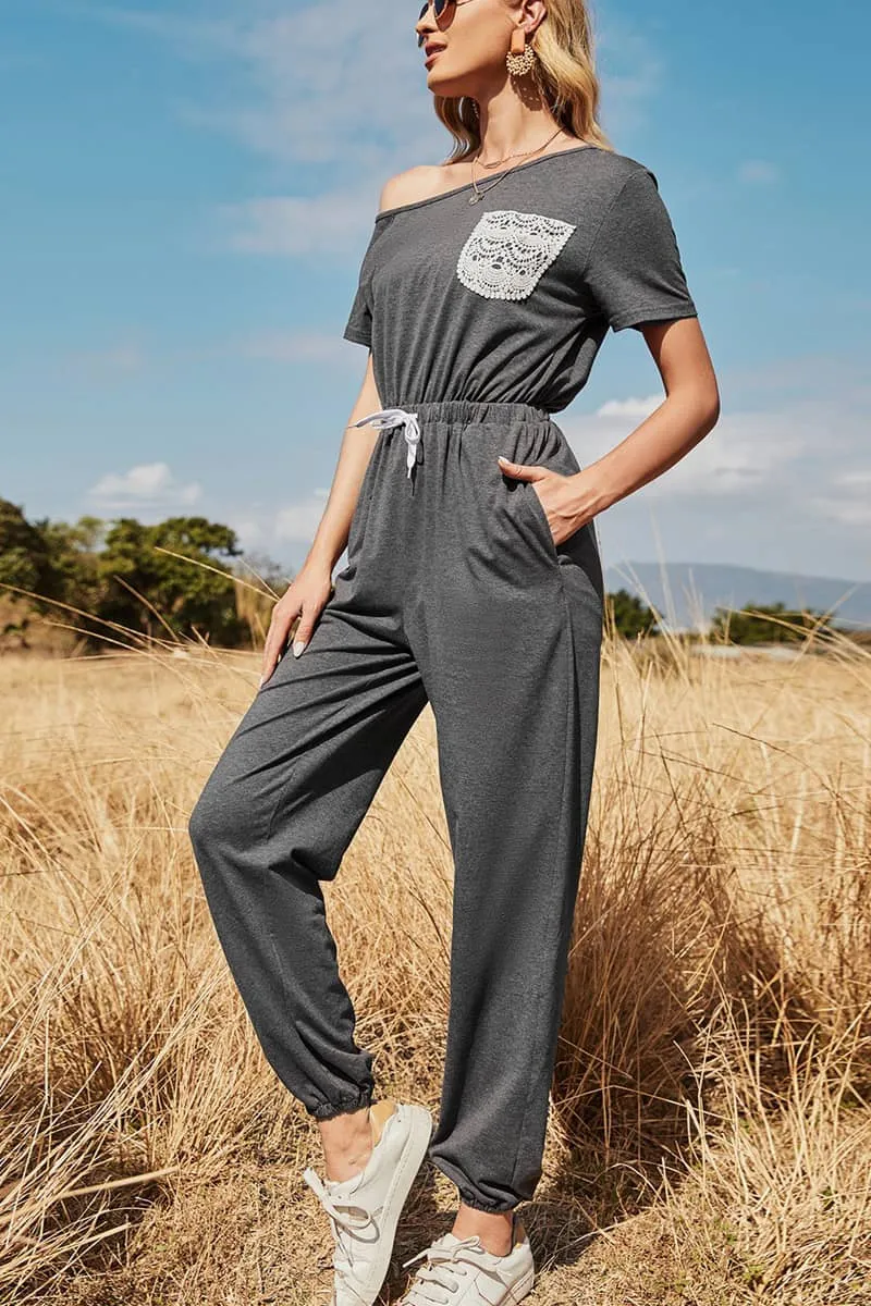Casual loose-fit jumpsuit
