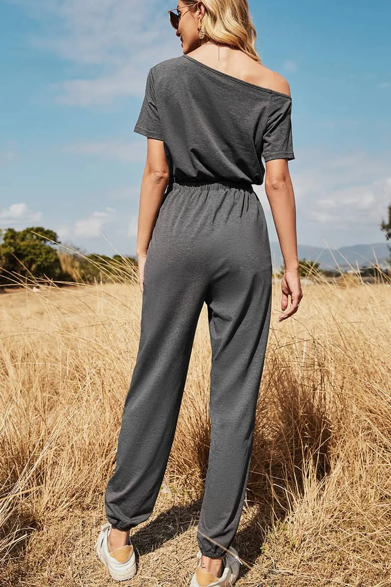 Casual loose-fit jumpsuit