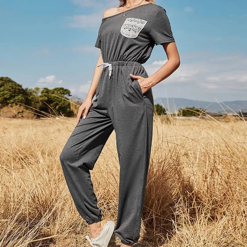 Casual loose-fit jumpsuit