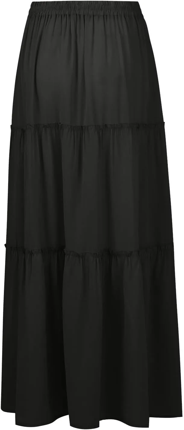 Casual Skirts for Women, Beach Vacation Trendy Summer Solid Color Womens Skirts