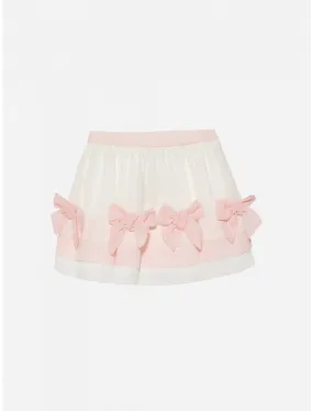 Chiffon White and Pink Skirt