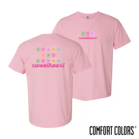 Comfort Colors Candy Hearts Short Sleeve Tee