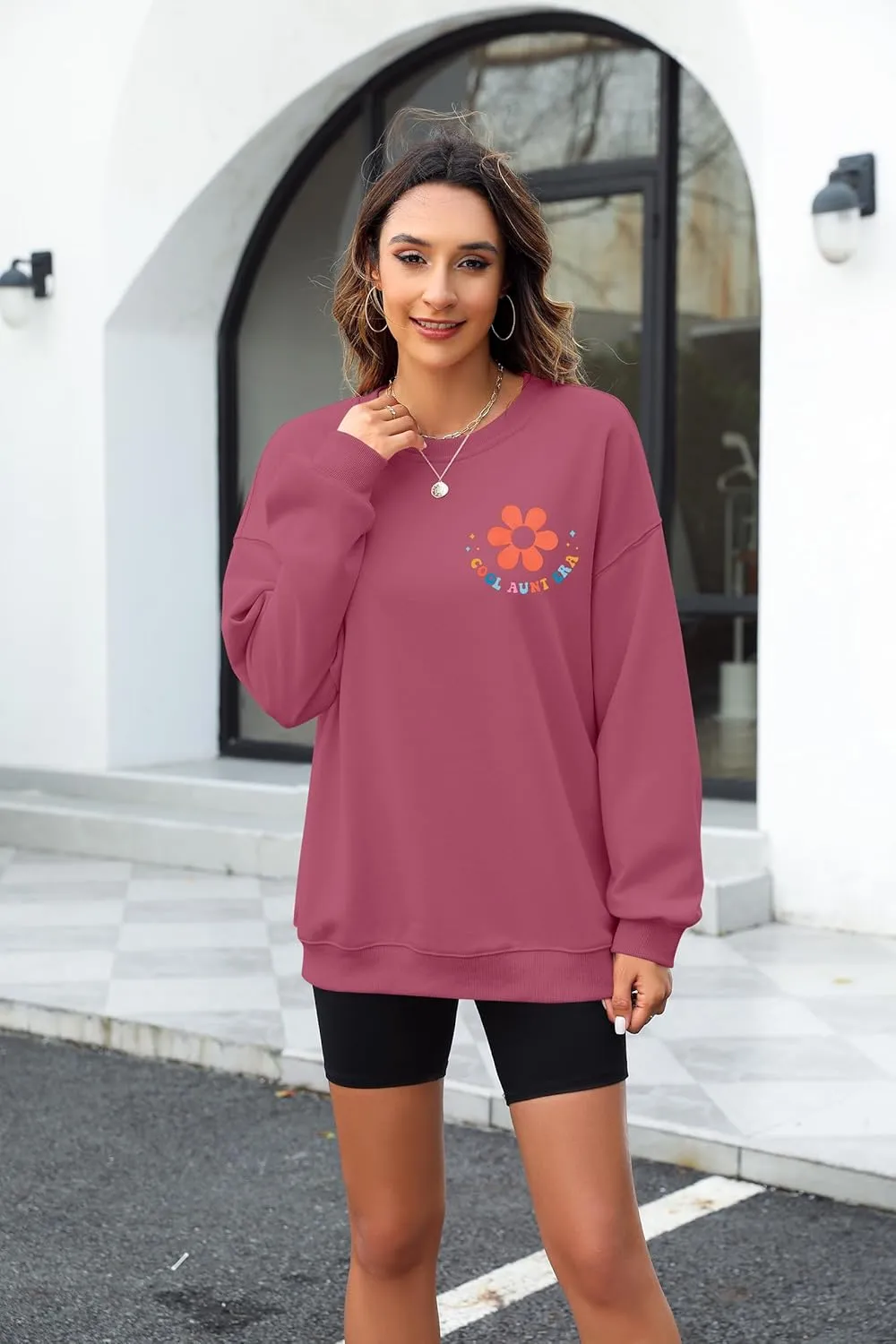 Cool Aunt Sweatshirt Auntie Crewneck Sweatshirts In My Cool Auntie Era Pullover Oversized Long Sleeve Aunt Shirt