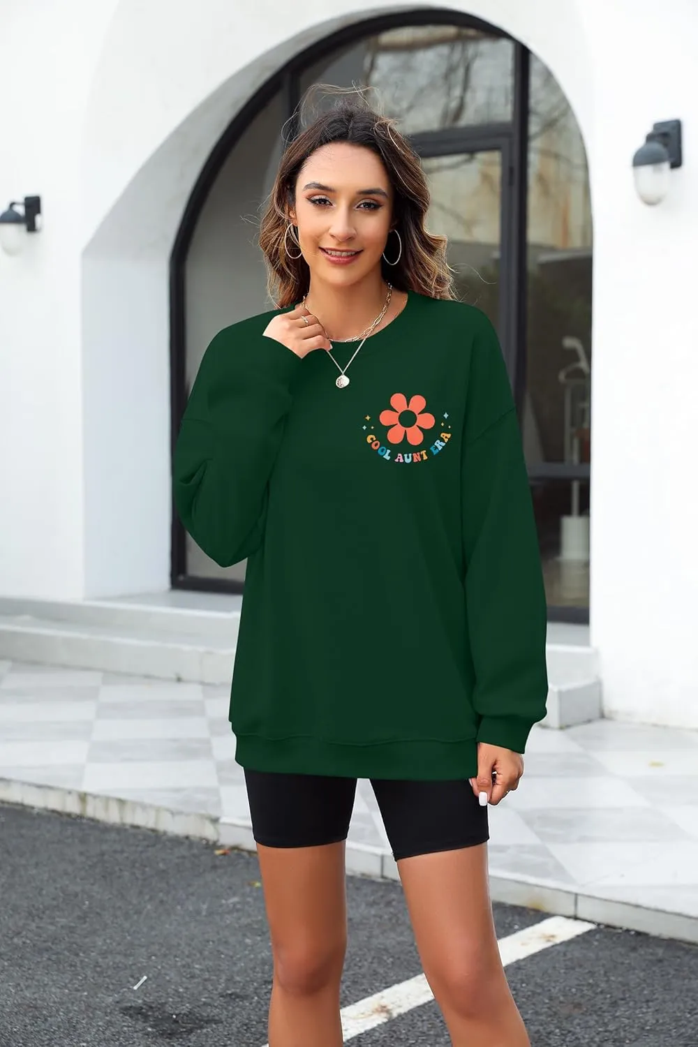 Cool Aunt Sweatshirt Auntie Crewneck Sweatshirts In My Cool Auntie Era Pullover Oversized Long Sleeve Aunt Shirt