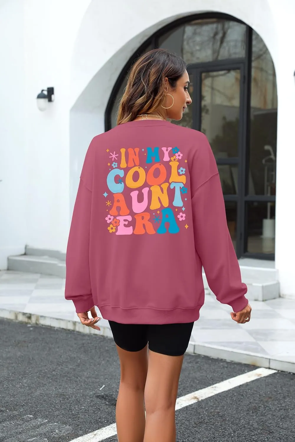 Cool Aunt Sweatshirt Auntie Crewneck Sweatshirts In My Cool Auntie Era Pullover Oversized Long Sleeve Aunt Shirt