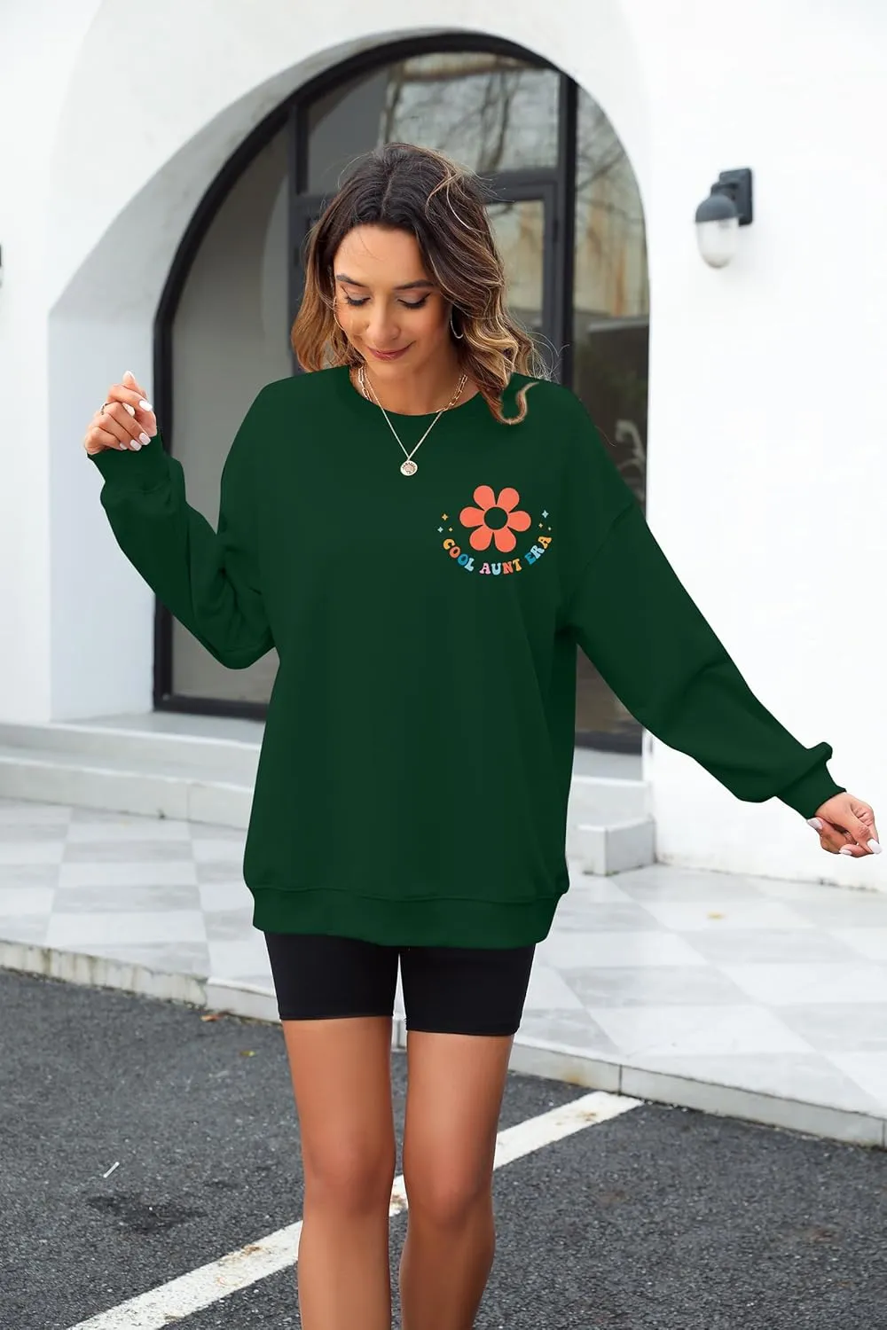 Cool Aunt Sweatshirt Auntie Crewneck Sweatshirts In My Cool Auntie Era Pullover Oversized Long Sleeve Aunt Shirt