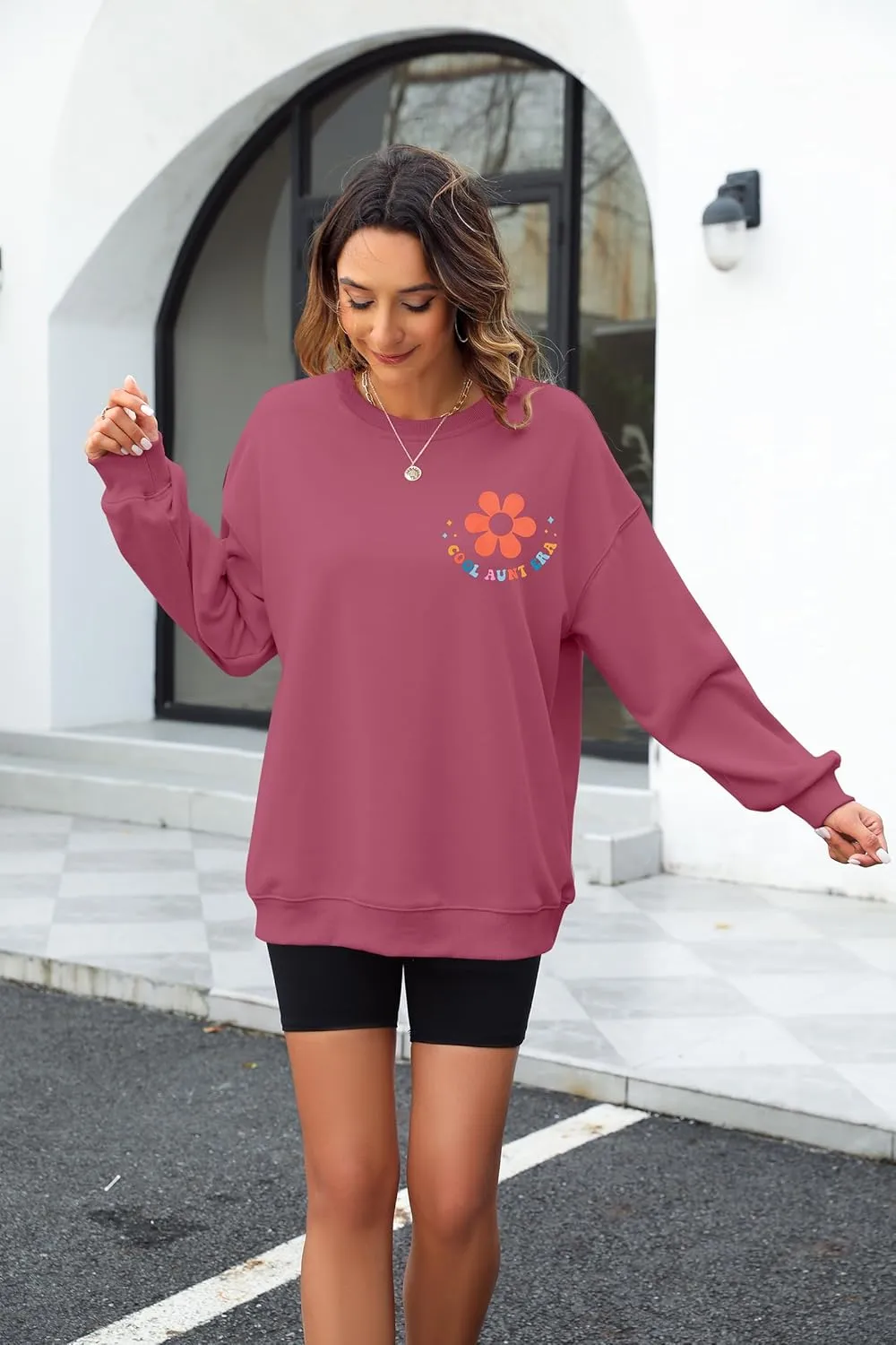 Cool Aunt Sweatshirt Auntie Crewneck Sweatshirts In My Cool Auntie Era Pullover Oversized Long Sleeve Aunt Shirt