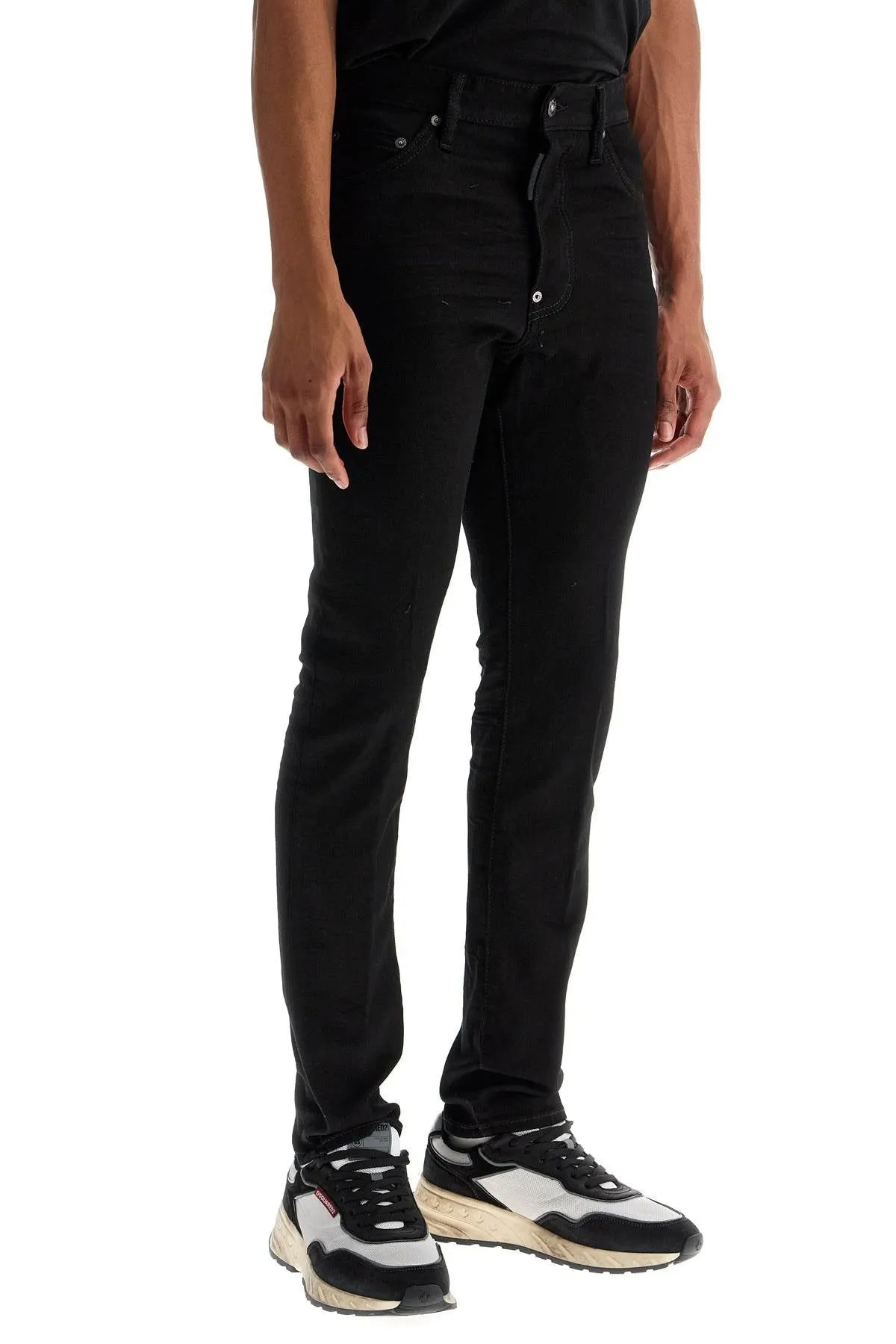 COOL GUY BLACK COTTON JEANS
