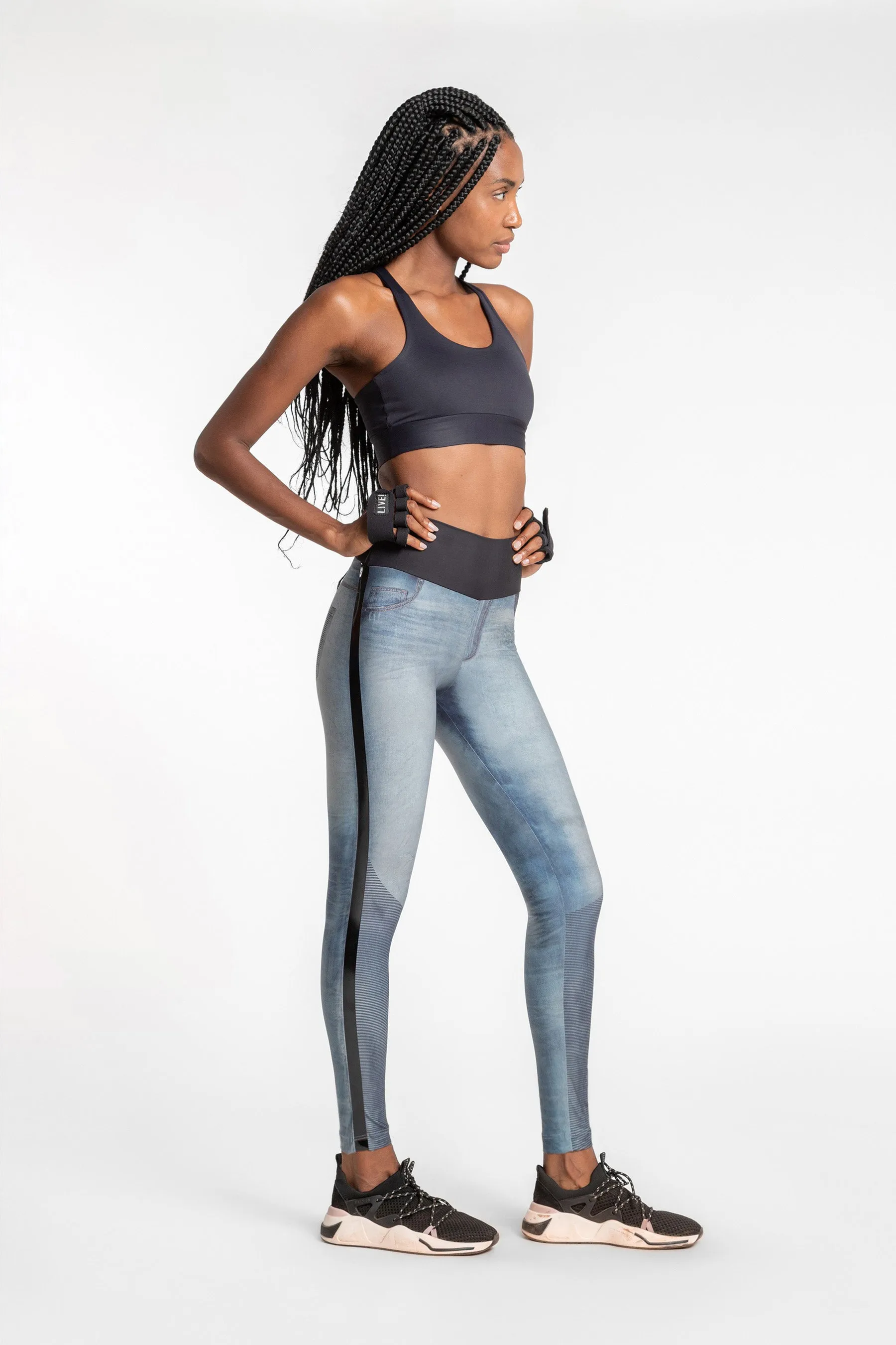 Cool Stripe Denim Legging