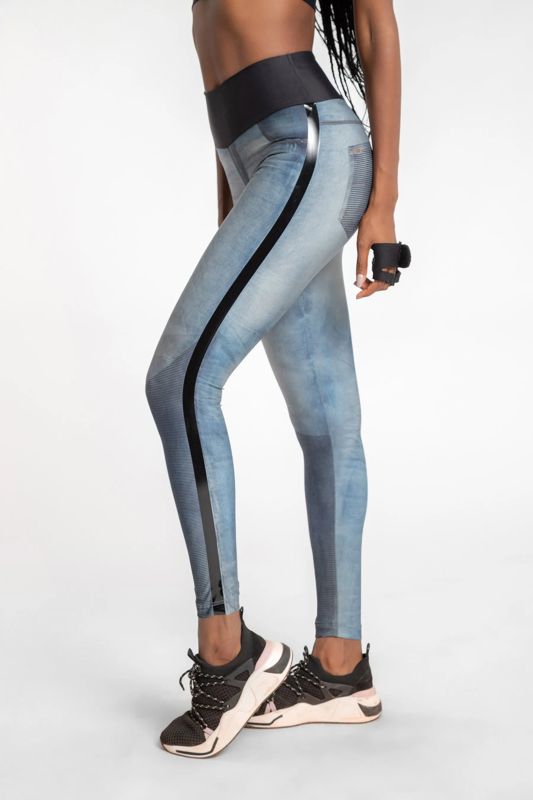 Cool Stripe Denim Legging