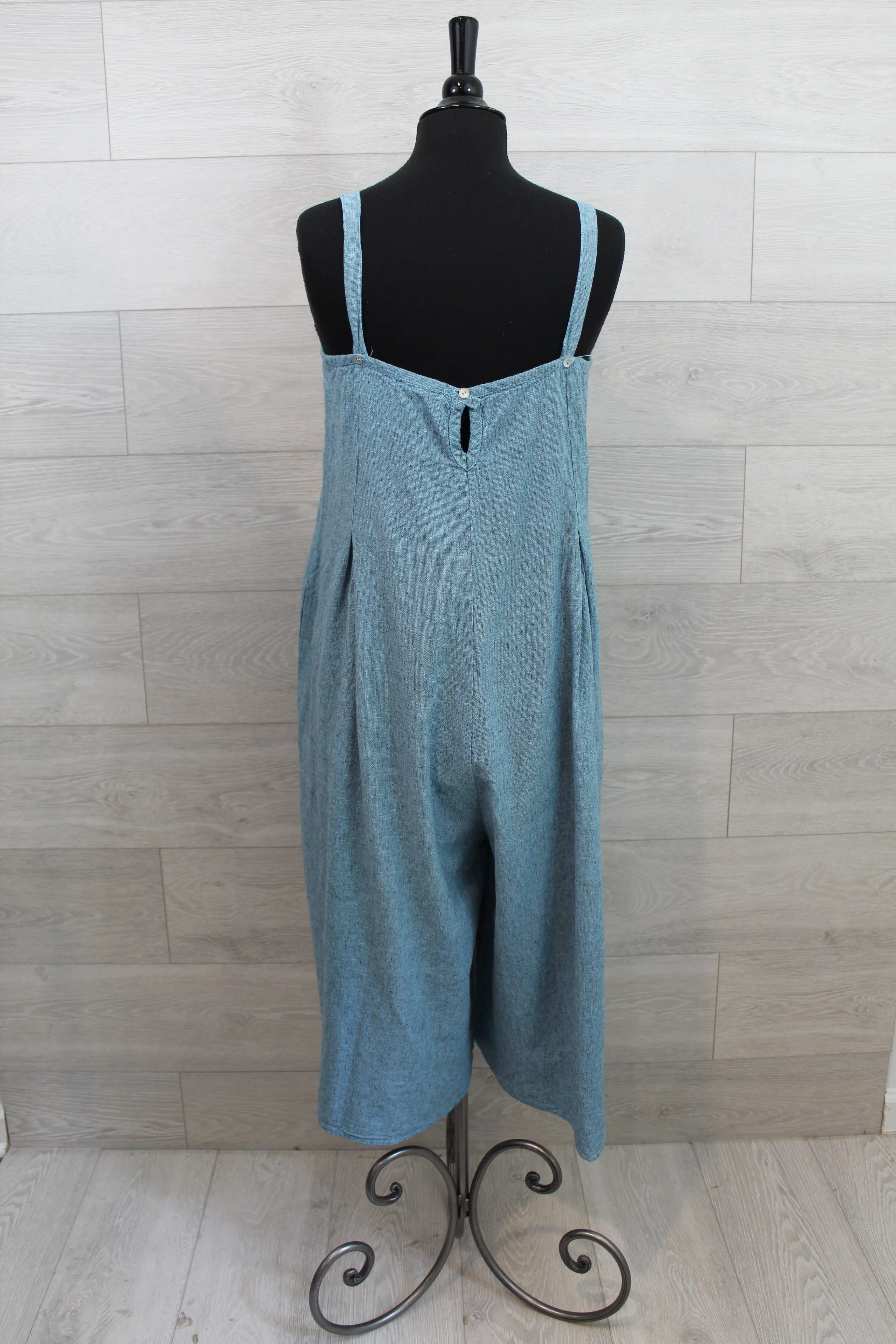 Cut Loose Crosshatch - Crop Jumpsuit