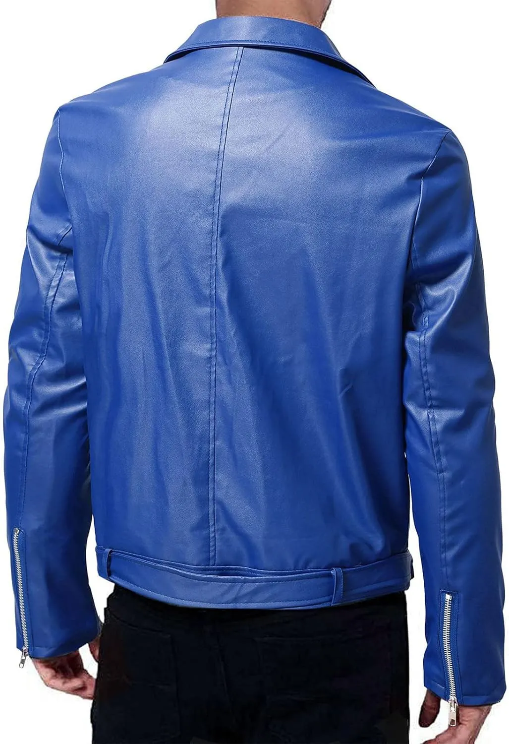 DuDubaby Men Vintage Cool Jacket Leather Long Sleeve Autumn Winter Stand Collar Club Coat