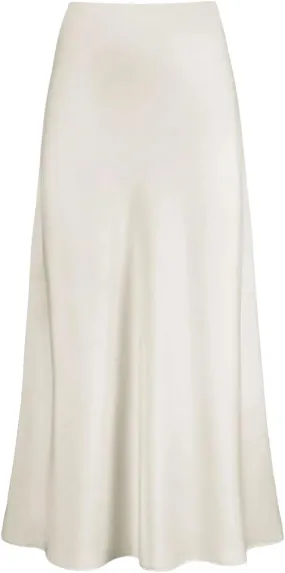Elegant Satin High Waisted Fishtail Skirt Women's Irregular Bag Hip Ruffle Swing Pleated Long Skirt
