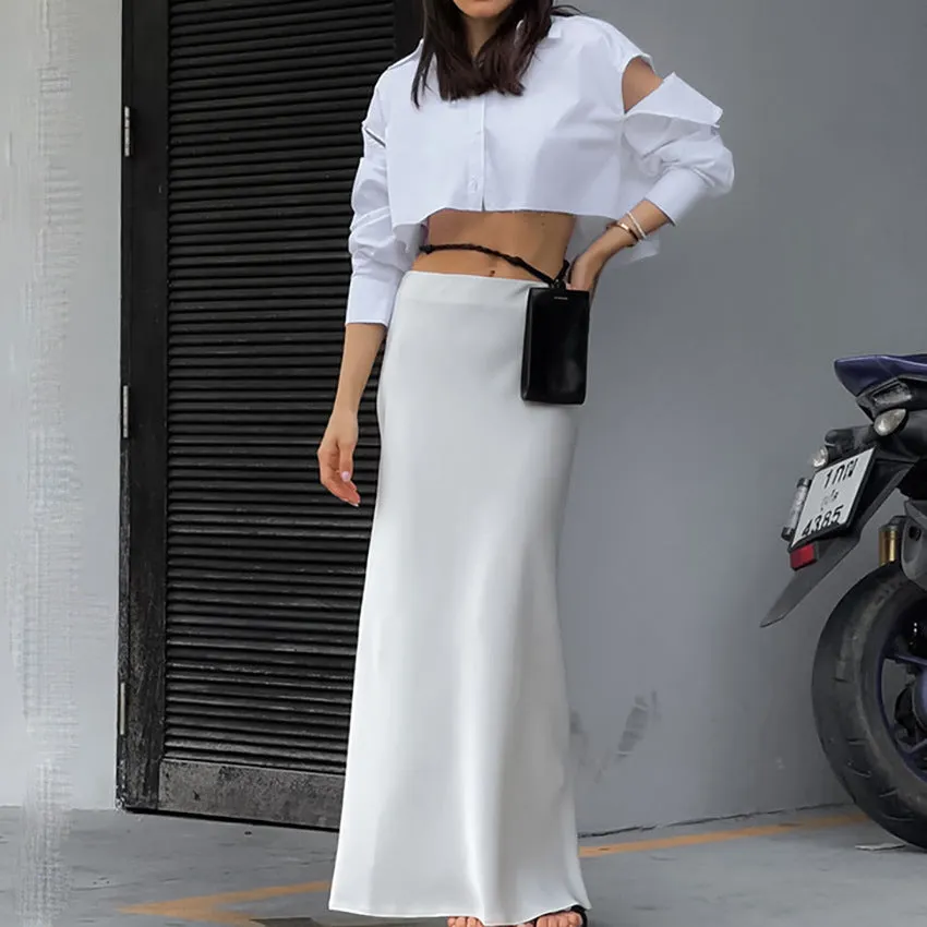 Elegant White Women's Skirt