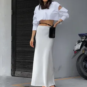 Elegant White Women's Skirt