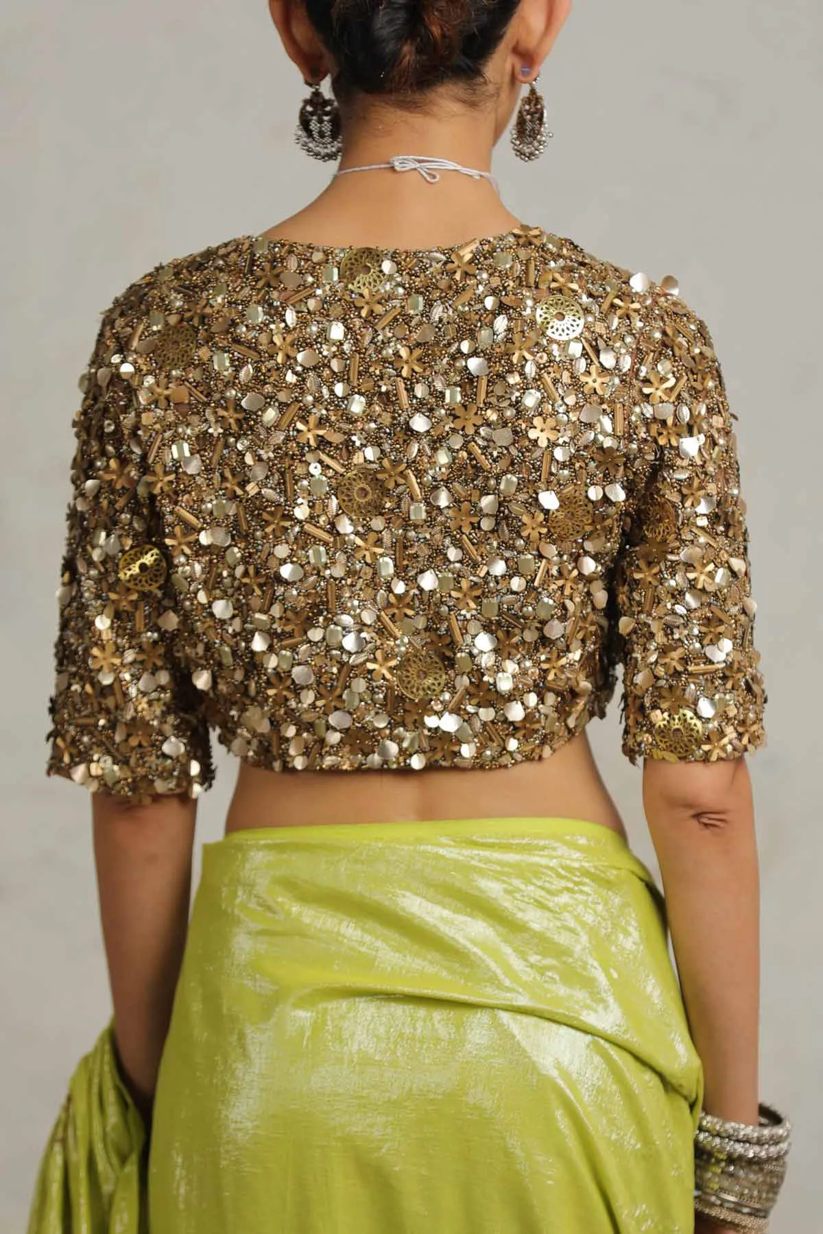 Gold Metallic Embroidered Blouse