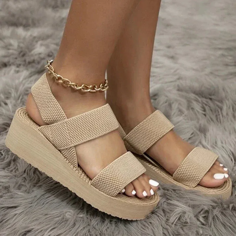 Isla™ | Minimalist Slingback Wedge Sandals
