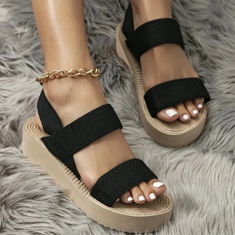 Isla™ | Minimalist Slingback Wedge Sandals