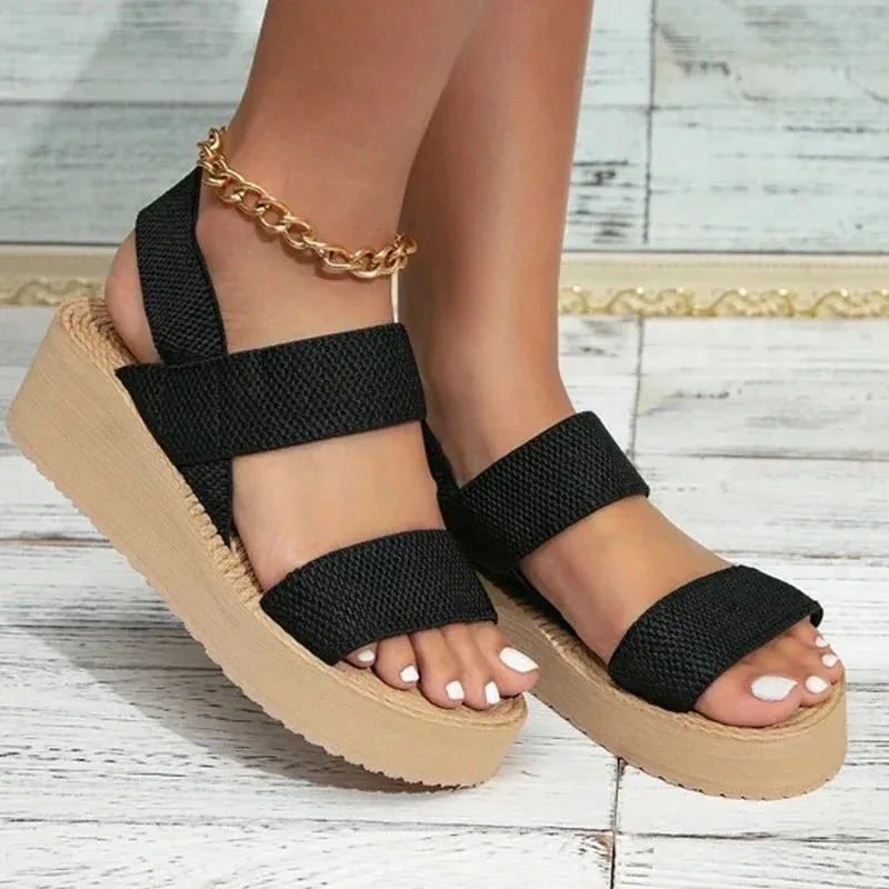 Isla™ | Minimalist Slingback Wedge Sandals