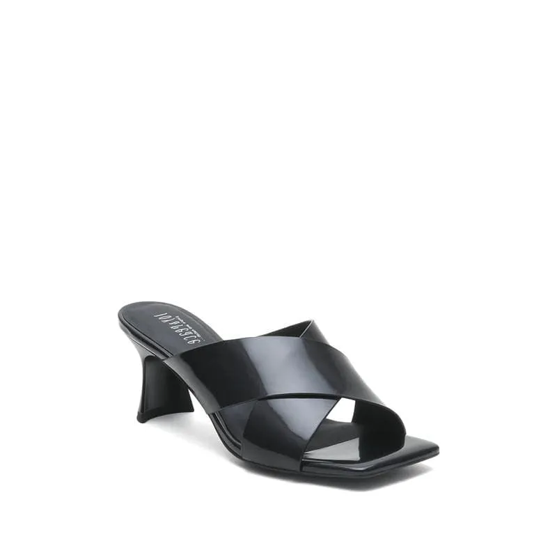 Joy&Peace Minimalist Cross Strap Heeled Sandals