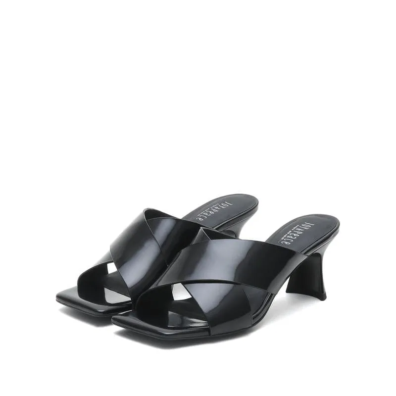 Joy&Peace Minimalist Cross Strap Heeled Sandals