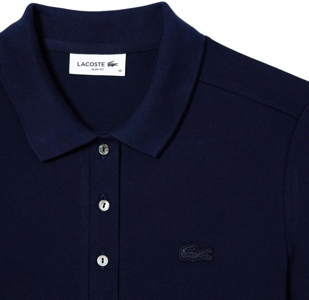Lacoste Women's L.12.D Slim Fit Stretch Mini Pique Polo