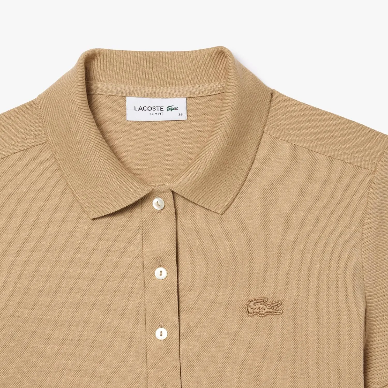 Lacoste Women's L.12.D Slim Fit Stretch Mini Pique Polo