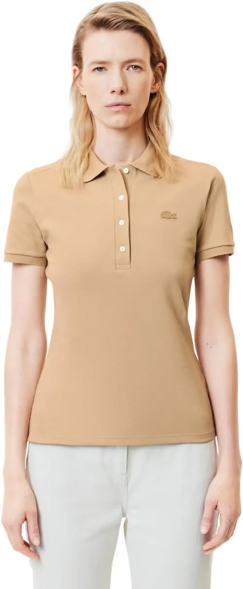Lacoste Women's L.12.D Slim Fit Stretch Mini Pique Polo