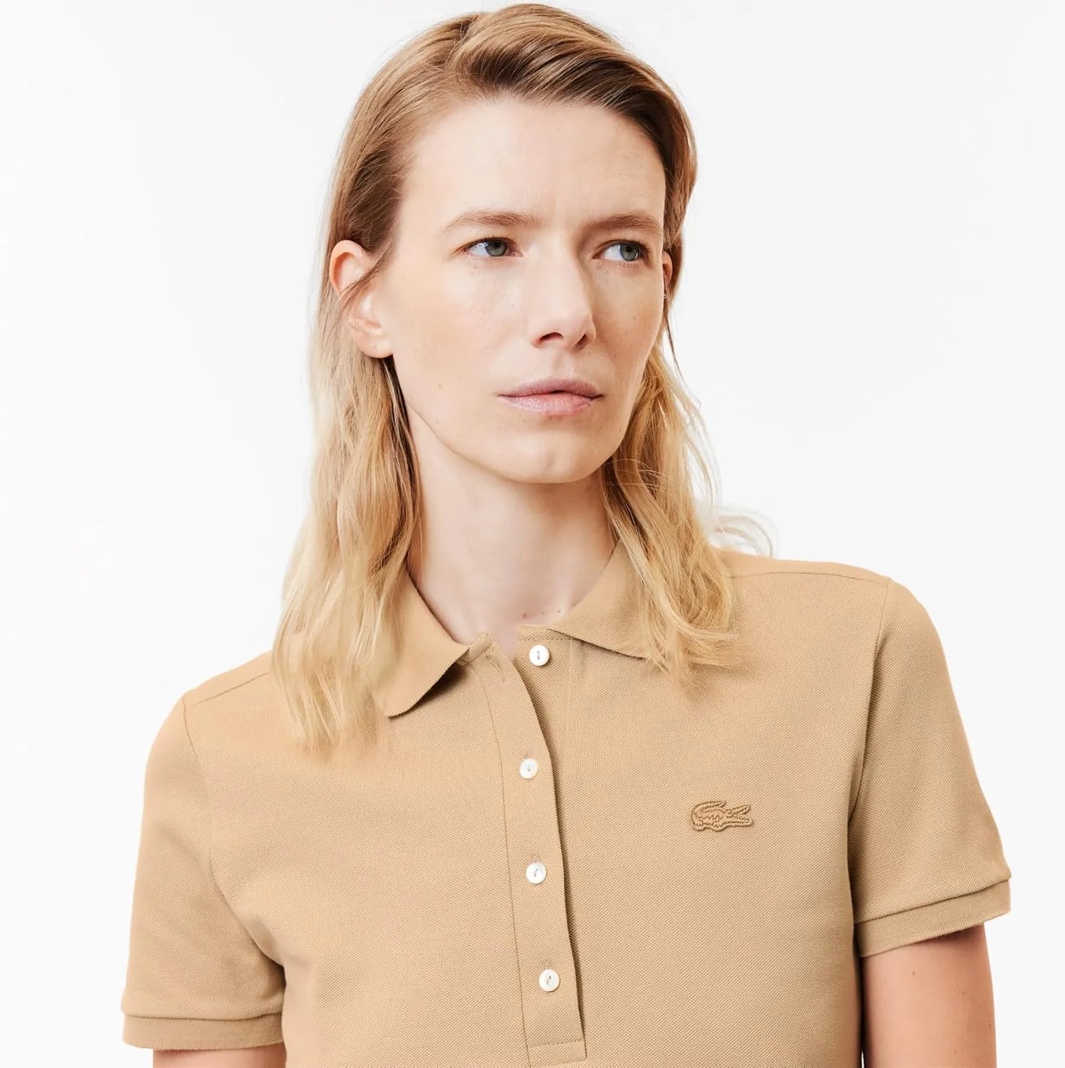 Lacoste Women's L.12.D Slim Fit Stretch Mini Pique Polo