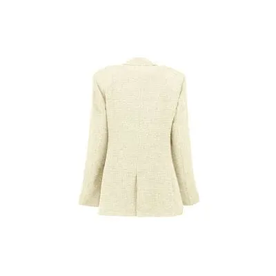 Light Weight Cotton Knit Oversized Blazer Sand