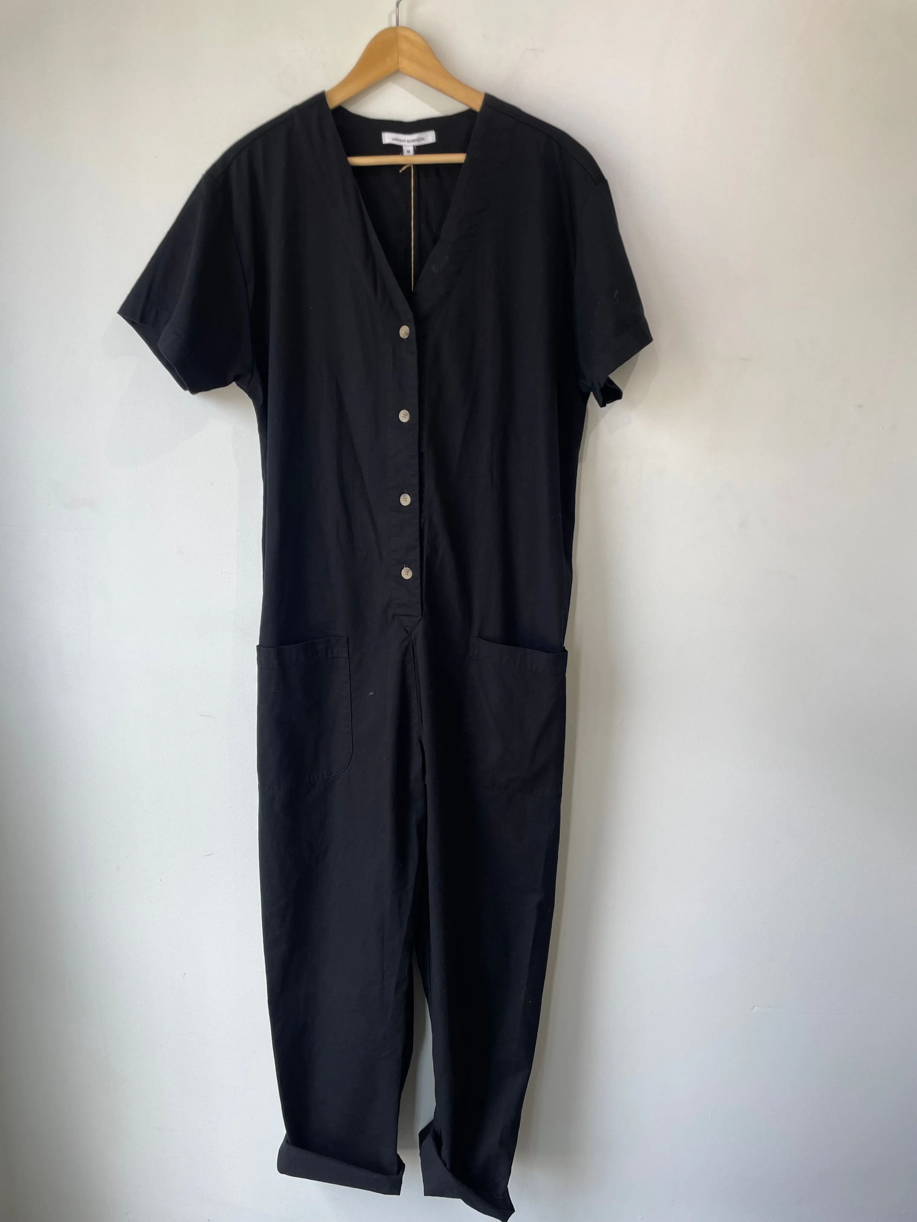Lindsay Robinson Black SS Jumpsuit