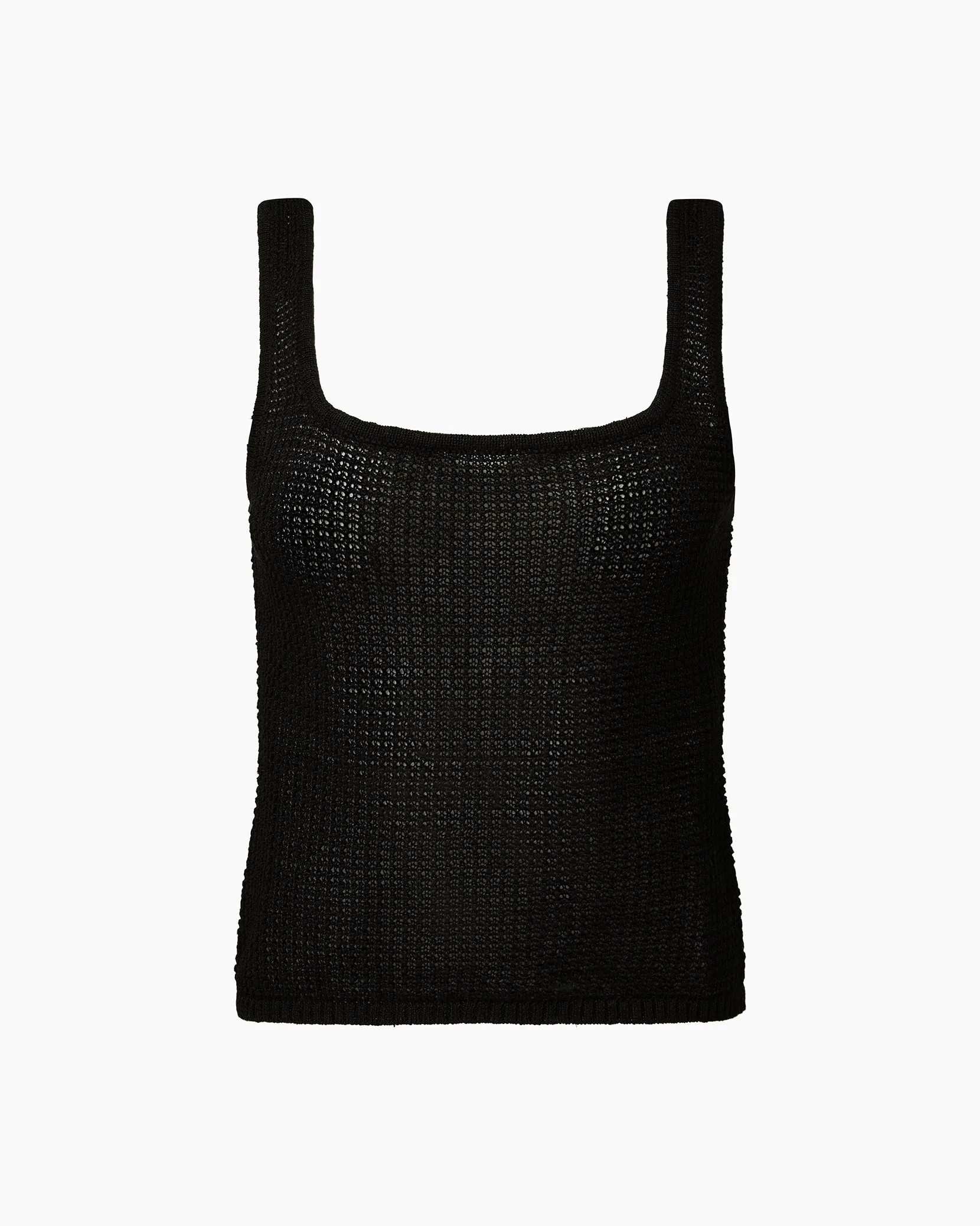 Linen Knit Square Neck Tank