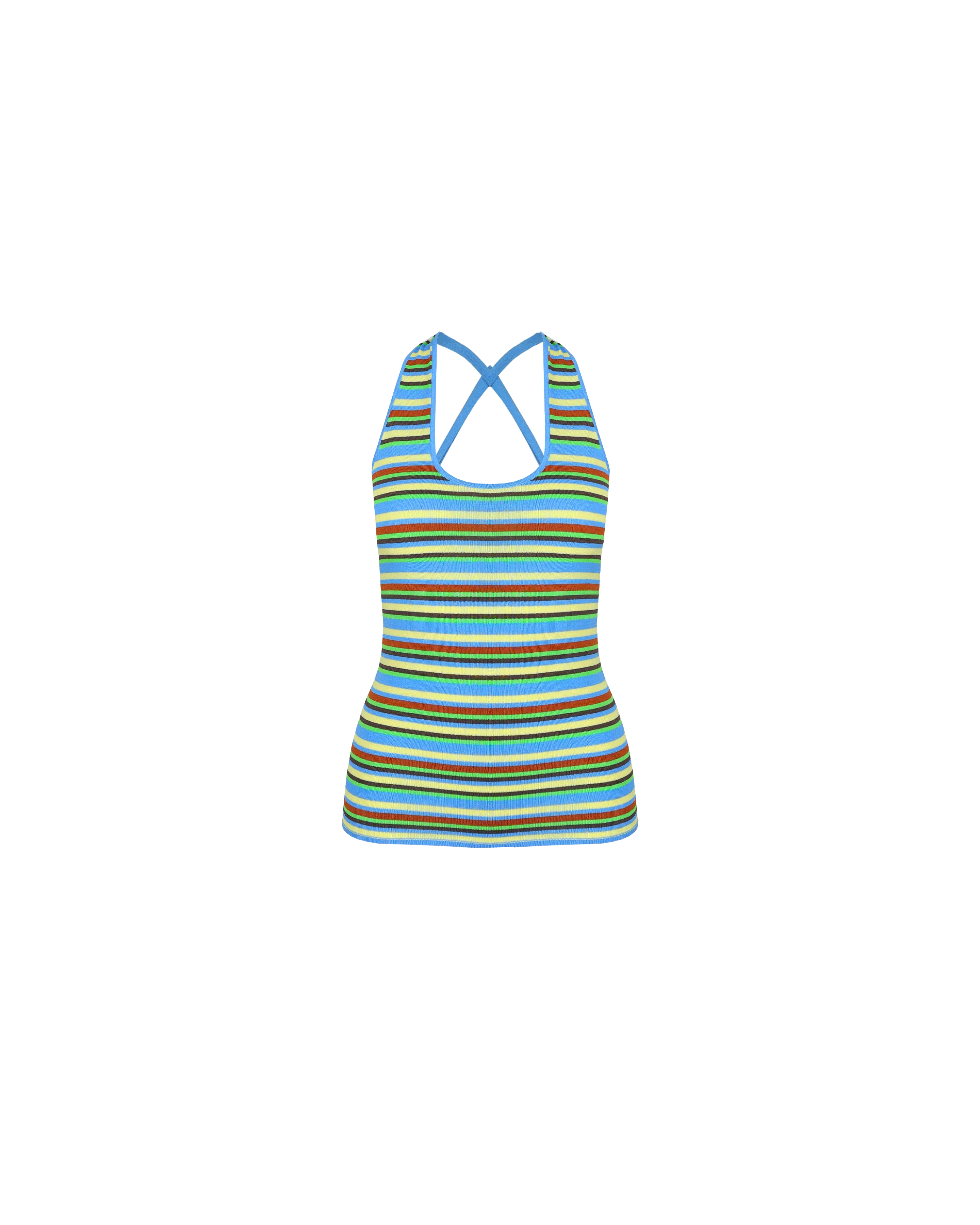 MARLA HALTER TOP HORIZON STRIPE