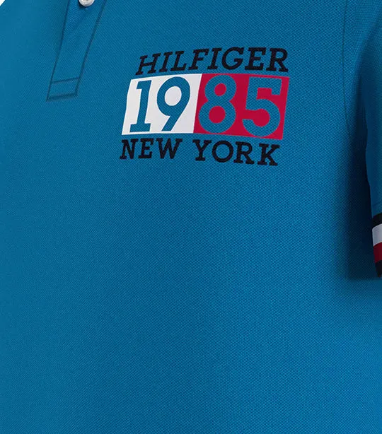 Men's New York Flag Slim Polo Fireworks