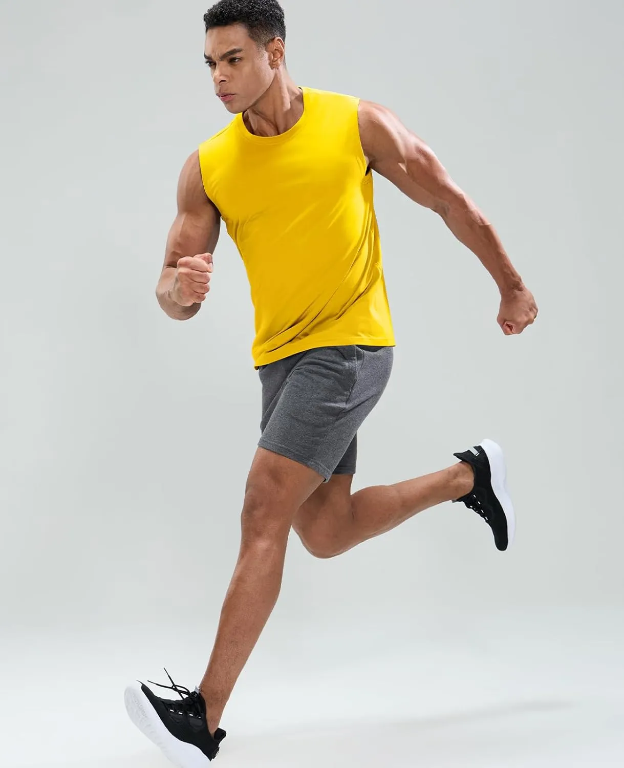 MIER Men's Tank Tops Cotton Sleeveless Muscle Shirts for Workout Running Athletic Gym Lounge Casual, Breathable